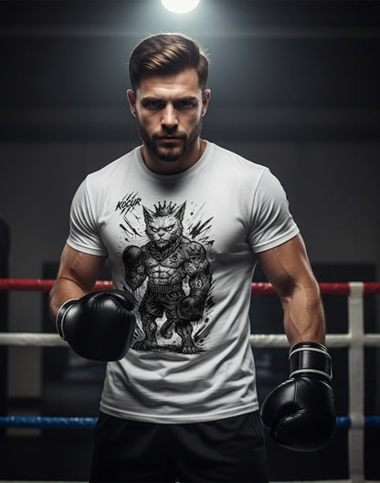 Kocur koszulka bokser b&w