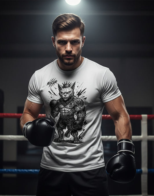 Kocur koszulka bokser b&w