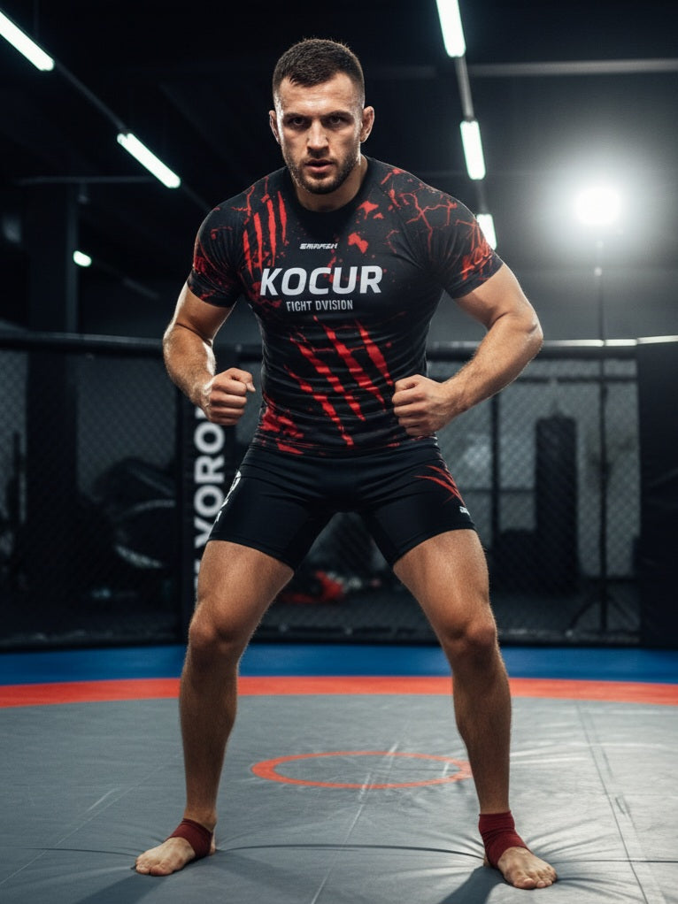 Kocur Fight division koszulka kompresyjna z krótkim rękawem